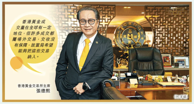 张德熙：港研设国际黄金结算中心政府牵头增