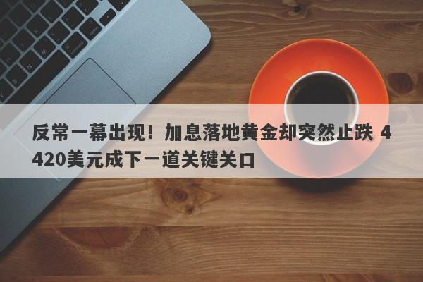 反常一幕出现！加息落地黄金却突然止跌 4420美元成下一道关键关口