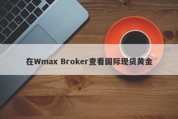在Wmax Broker查看国际现货黄金