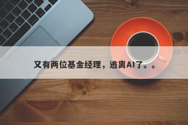 又有两位基金经理，逃离AI了。。